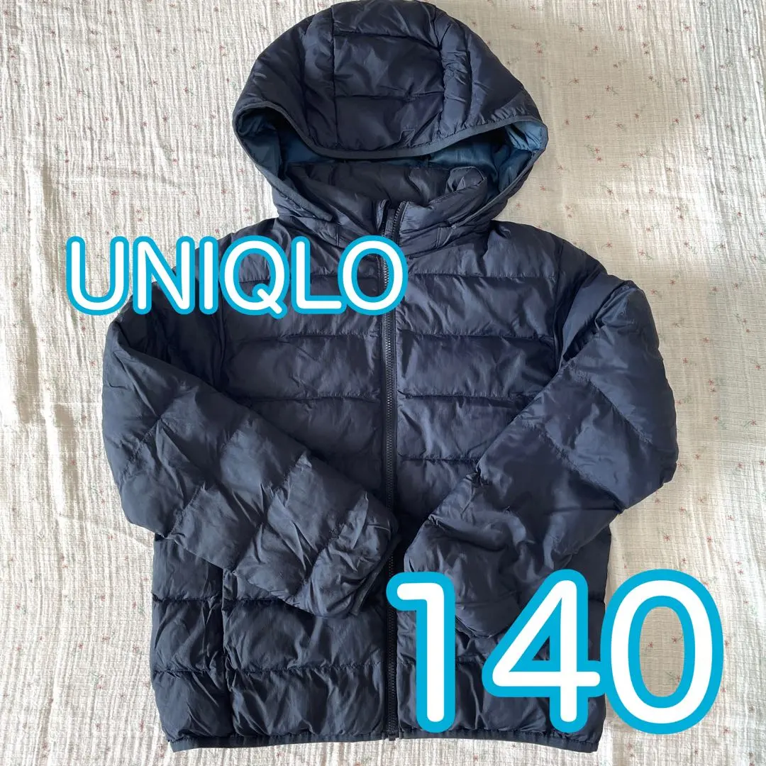 【140cm】UNIQLO 優衣庫 兒童 羽絨外套 海軍藍 的縮圖