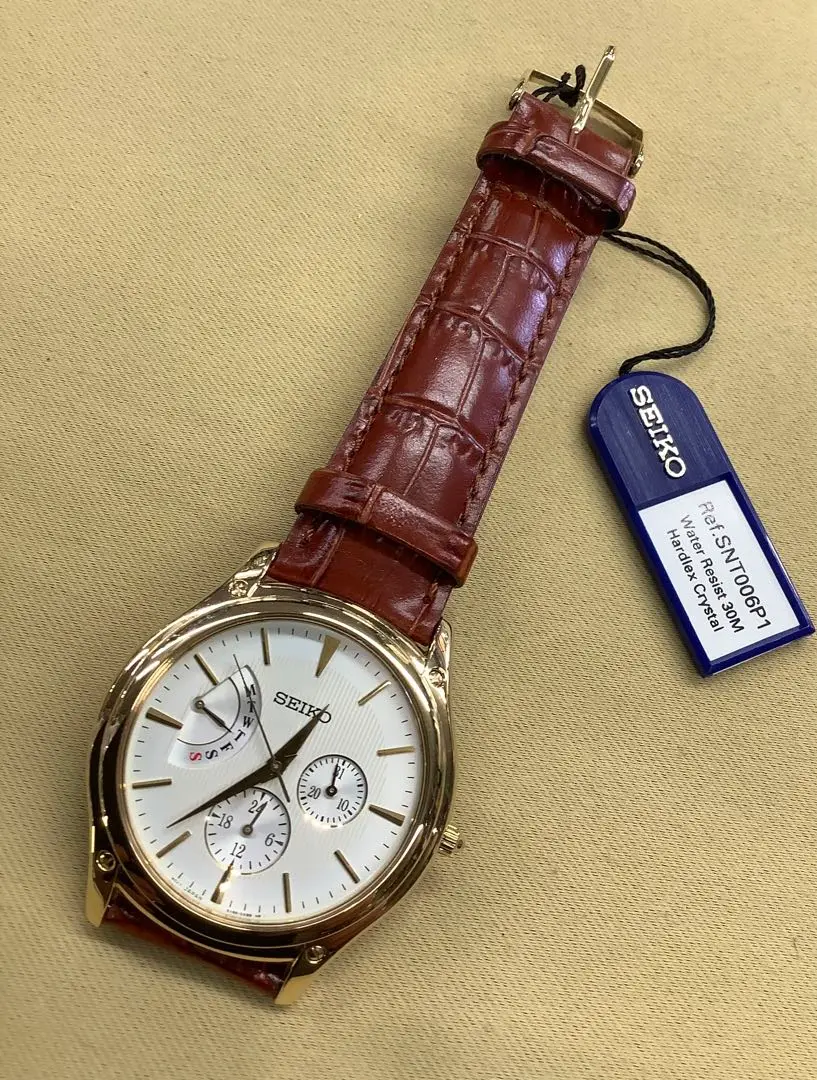 セイコー クォーツ　デイデイト　SNT006P1 5Y66-0AB0 SEIKO 5Y66-0AB0 Silver Day Date Men's Quartz Watch JAPAN
