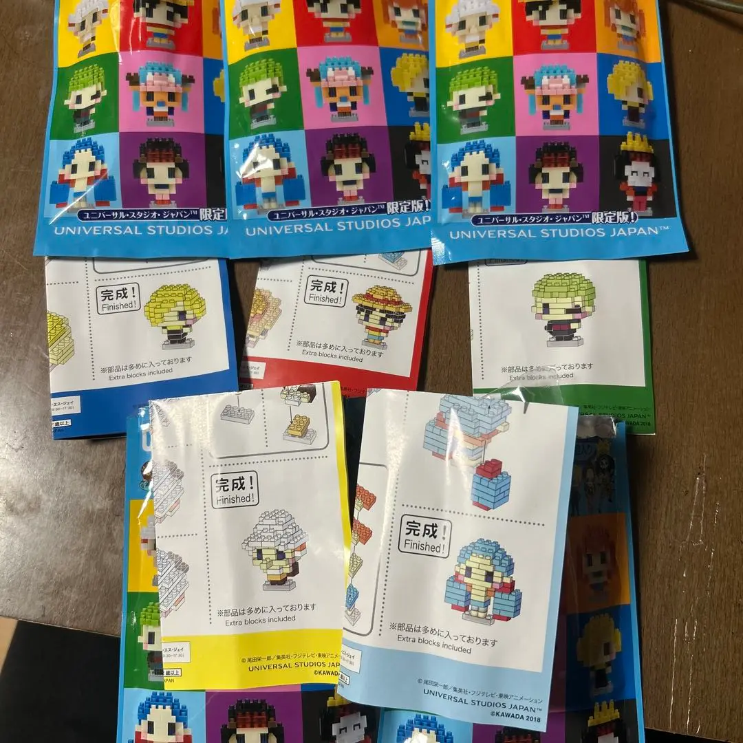 希少！USJ限定 ワンピース ナノブロック　未使用 5種セット 希少！USJ限定 ワンピース ナノブロック nano block 未使用