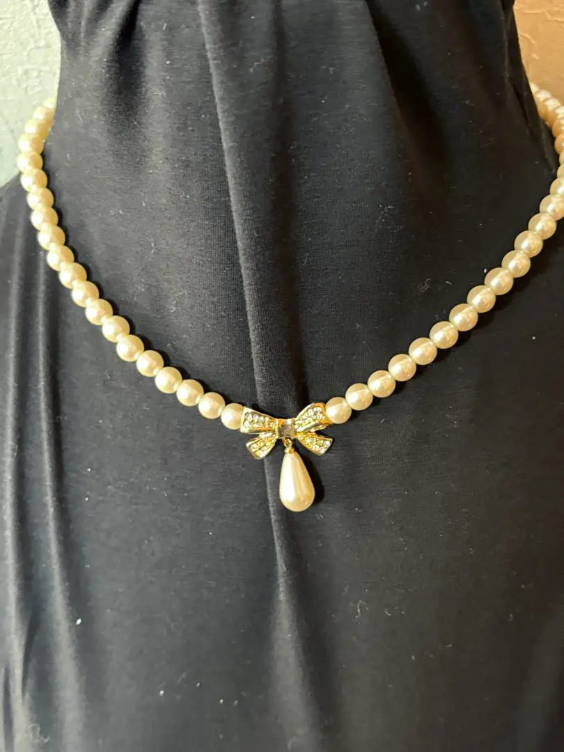 Thumbnail of Pearl Ribbon Necklace 2411-07a-14