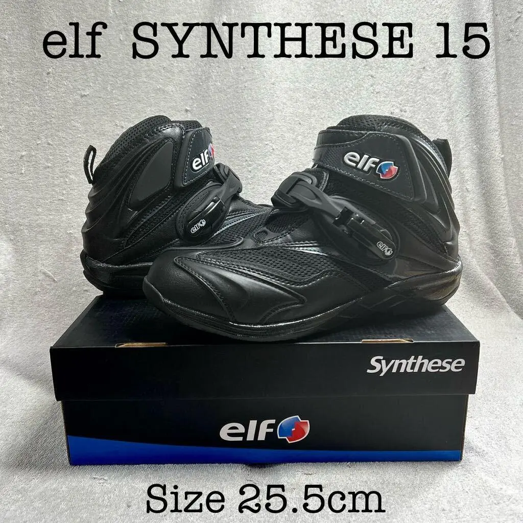 エルフ　シンテーゼ14　ライディングシューズ　ブラック　サイズ25.5㎝ Amazon.co.jp: ELF (エルフ) バイクシューズ Synthese 14