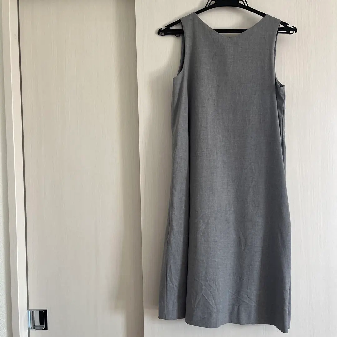 Thumbnail of THEORY Gray Sleeveless Knee-length Dress