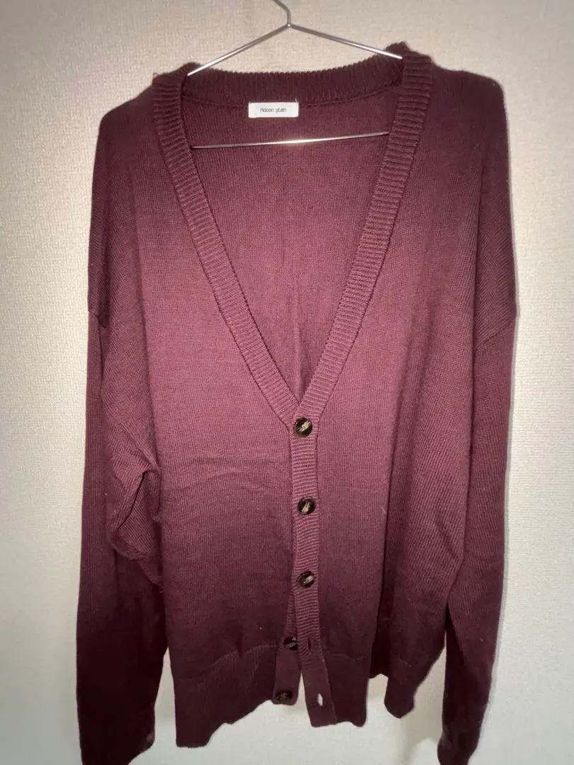 Thumbnail of Wine red cardigan adoon plain