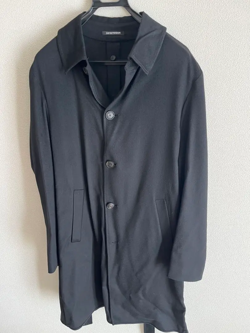 希少 美品  GIORGIO ARMANI  ビンテージ メンズトレンチコート USED】80'S-90'S GIORGIO ARMANI LONG TRENCH COAT