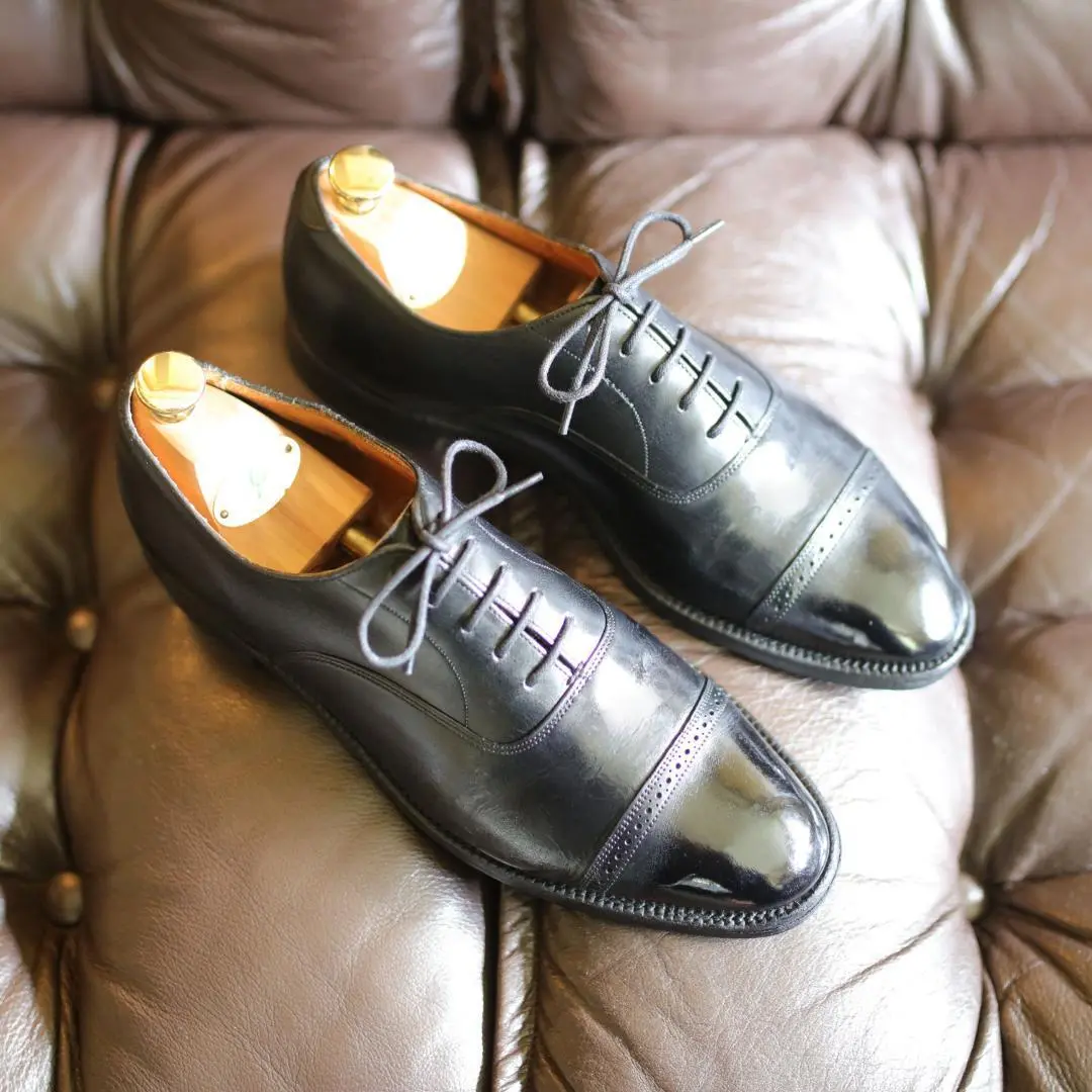 ALDEN 51391 7D パンチドキャップトゥ 内羽根 ブラックカーフ