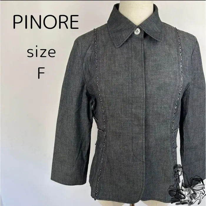 新品未使用 PINORE 薄手 デニムジャケット 2025年最新】ピノーレ Gジャン・デニムジャケット・カバーオール