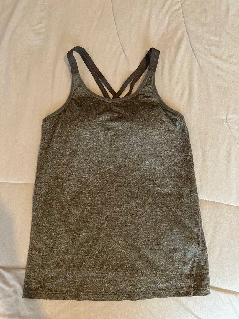 Thumbnail of Gray cross-strap camisole with cups