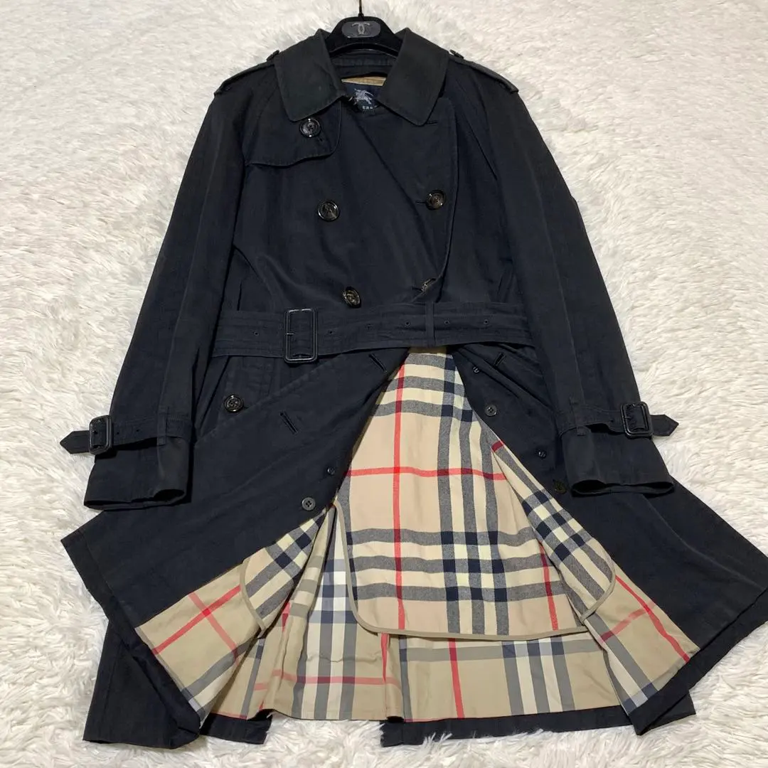 Thumbnail of Excellent Condition Burberry London Trench Coat with Mega Check Liner and Belt