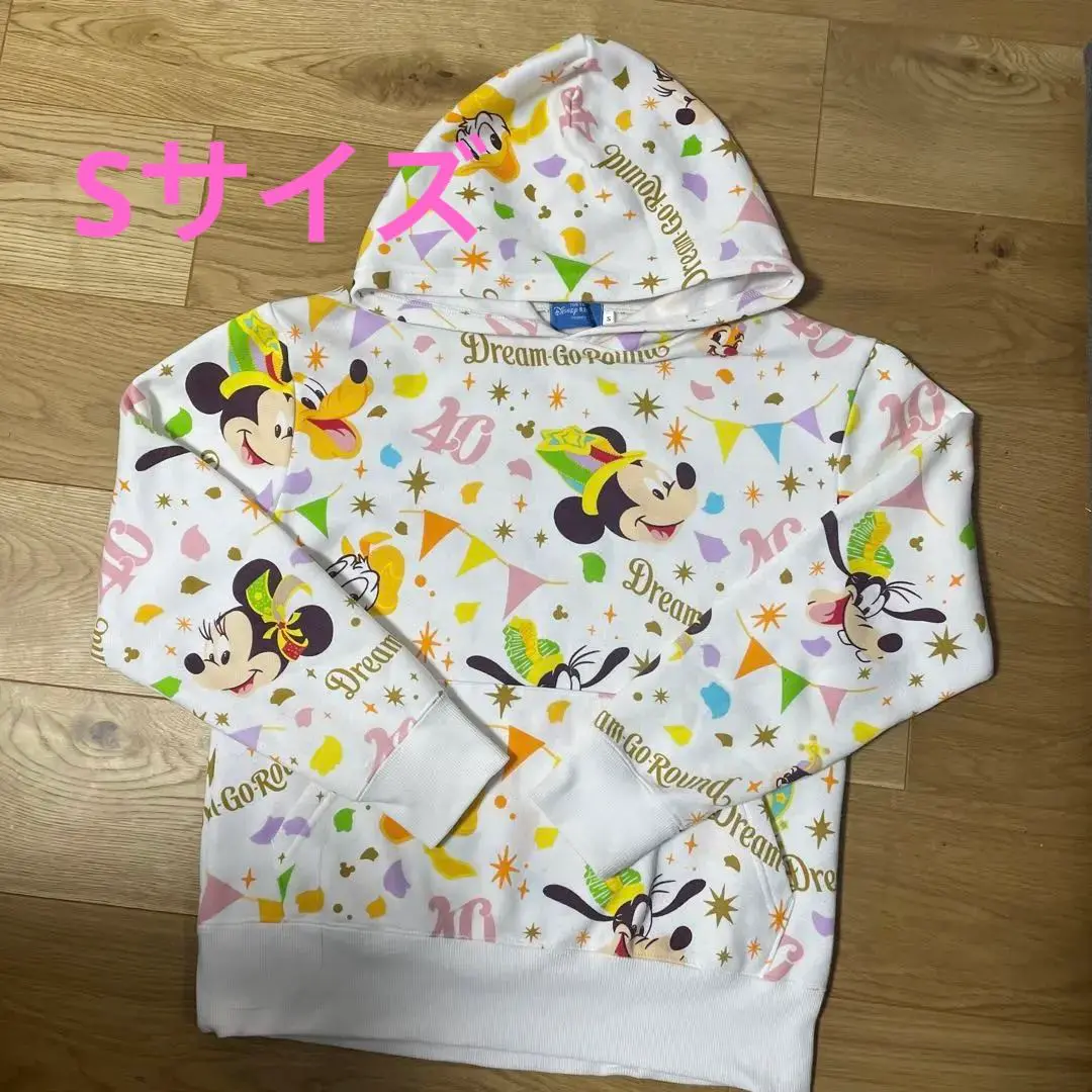 【美品】ディズニー　40周年　ドリームゴーアラウンド　ボアパーカー ディズニーランド40周年 ボア パーカードリームゴーラウンド
