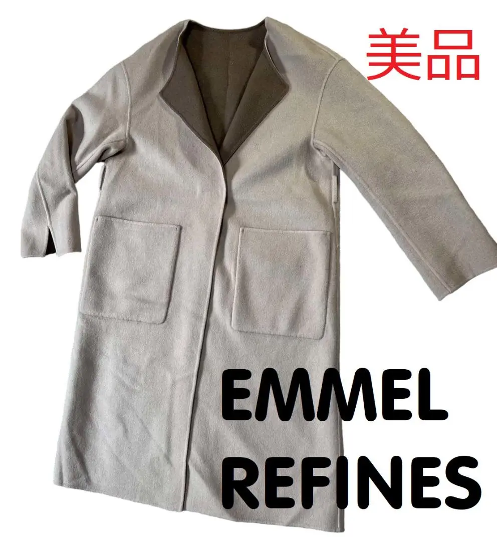 EMMEL REFINES リバー ショール ショートコート カーキ 6600024Y0121_m1_a054.jpg