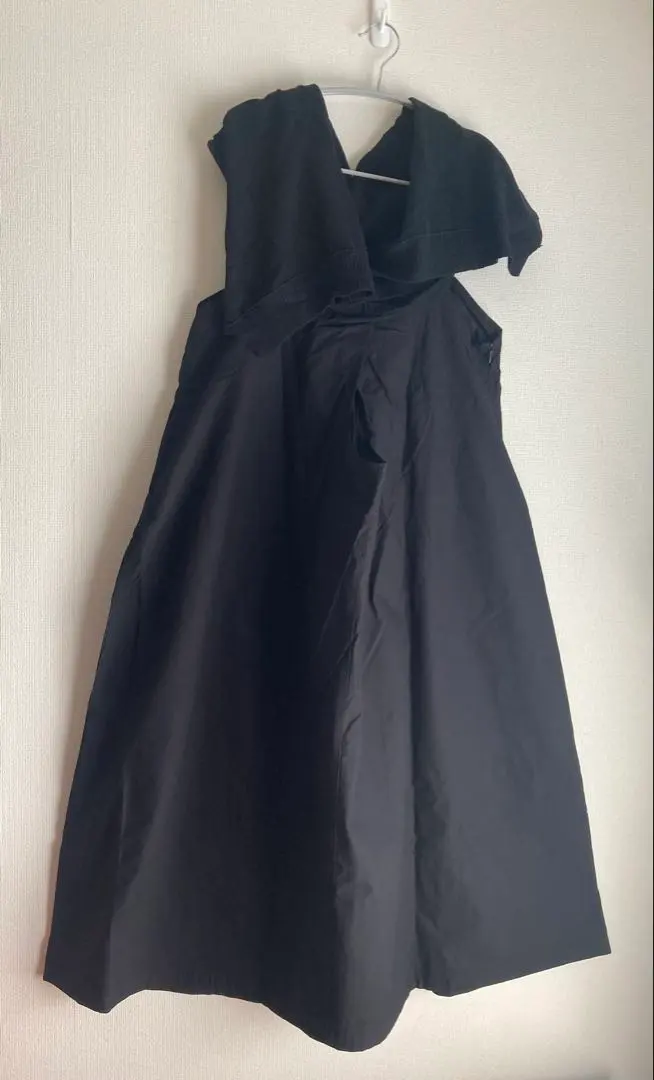 Y's bis LIMI 針織拼接長款連衣裙 黑色 的縮圖