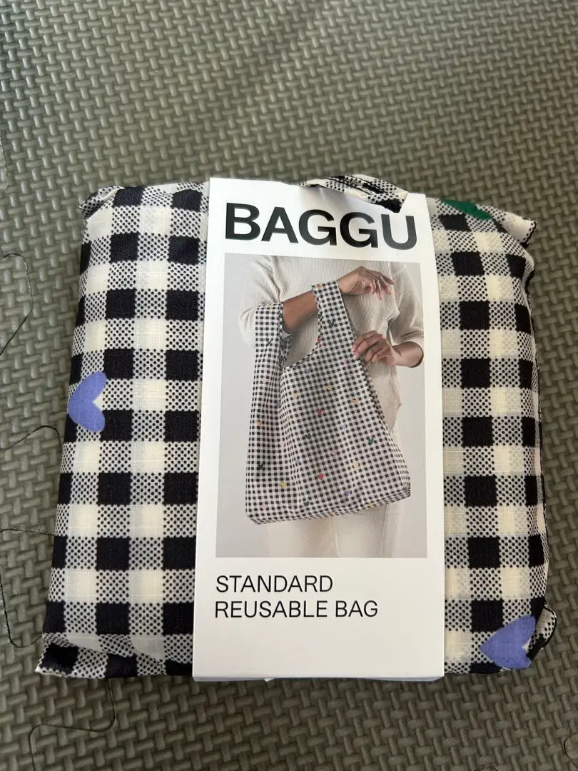 BAGGU キースヘリングハートレッドギンガムチェックエコバッグセット