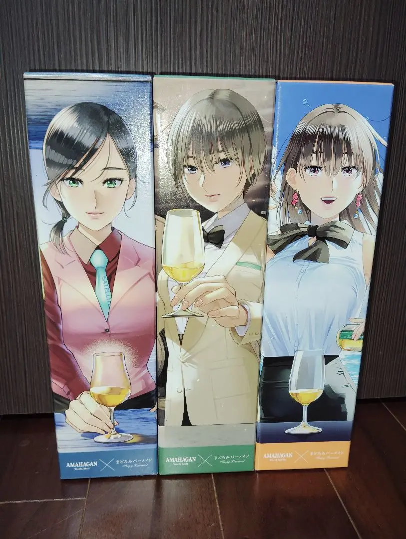 AMAHAGAN✖︎まどろみバーメイド　ウイスキー4本セット　未開栓 長濱浪漫ビール大人気コミックス『まどろみバーメイド』との