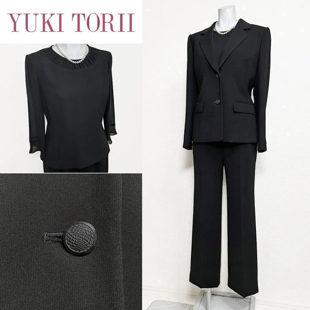 PARISSIMA YUKI TORII　13号　黒　上下セット AOYAMA 【洋服の青山】3点セット フォーマルスーツ フォーマル