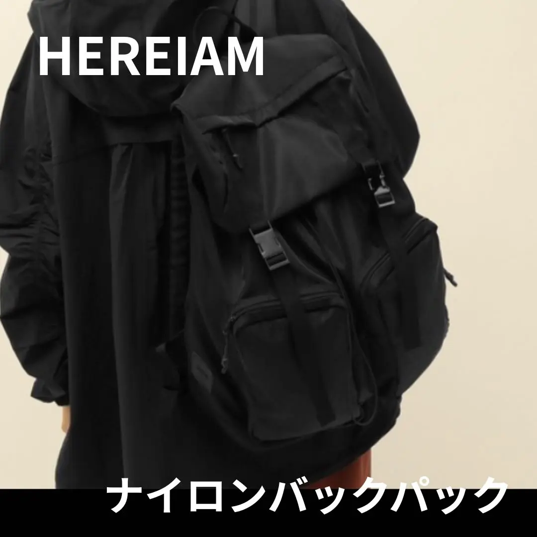 HEREIAM ナイロンバックパック ブラック 2025年最新】hereiam リュックの人気アイテム - メルカリ