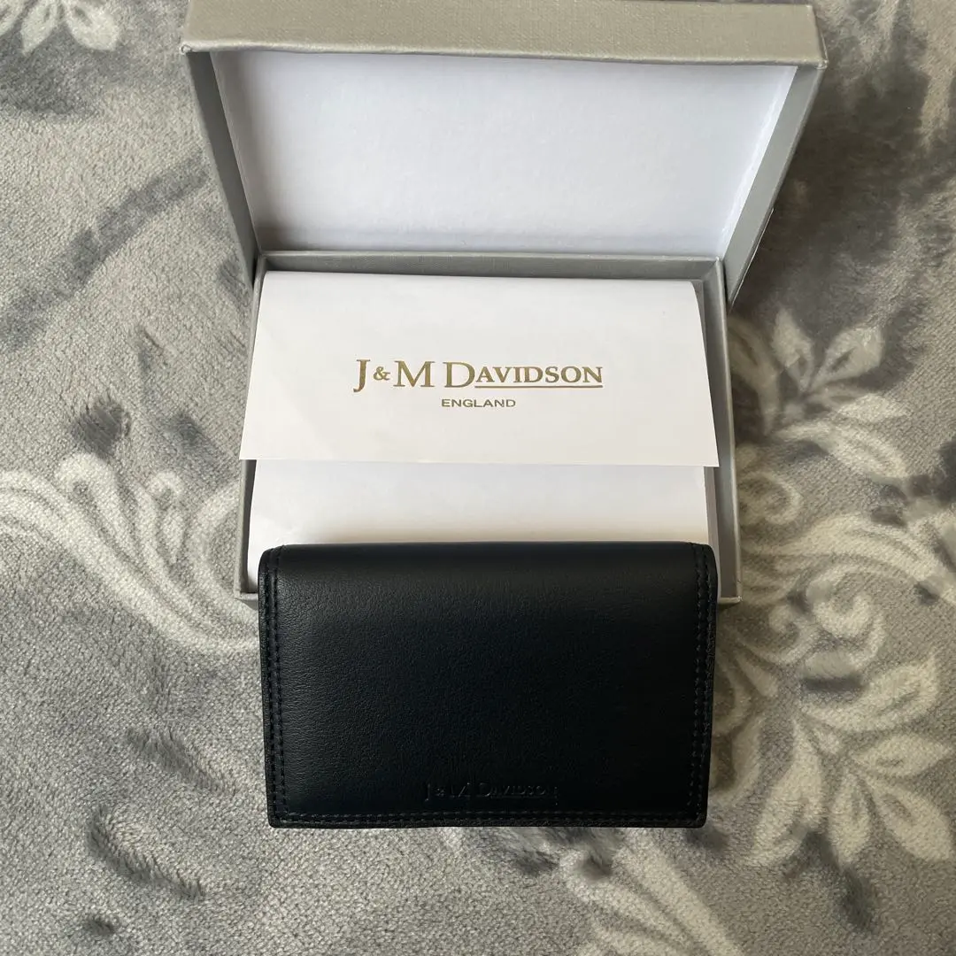 未使用J&M DAVIDSON ブラック名刺入れ J&M Davidson DAVIDSON ジェイアンドエム デヴィッドソン カード