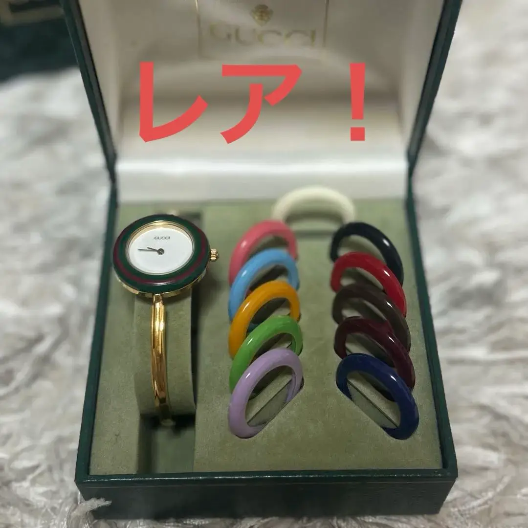GUCCI チェンジベゼル　カメレオン　チェンジリングのみ　ボックス付き グッチ GUCCI チェンジリングベゼル カメレオン レディース