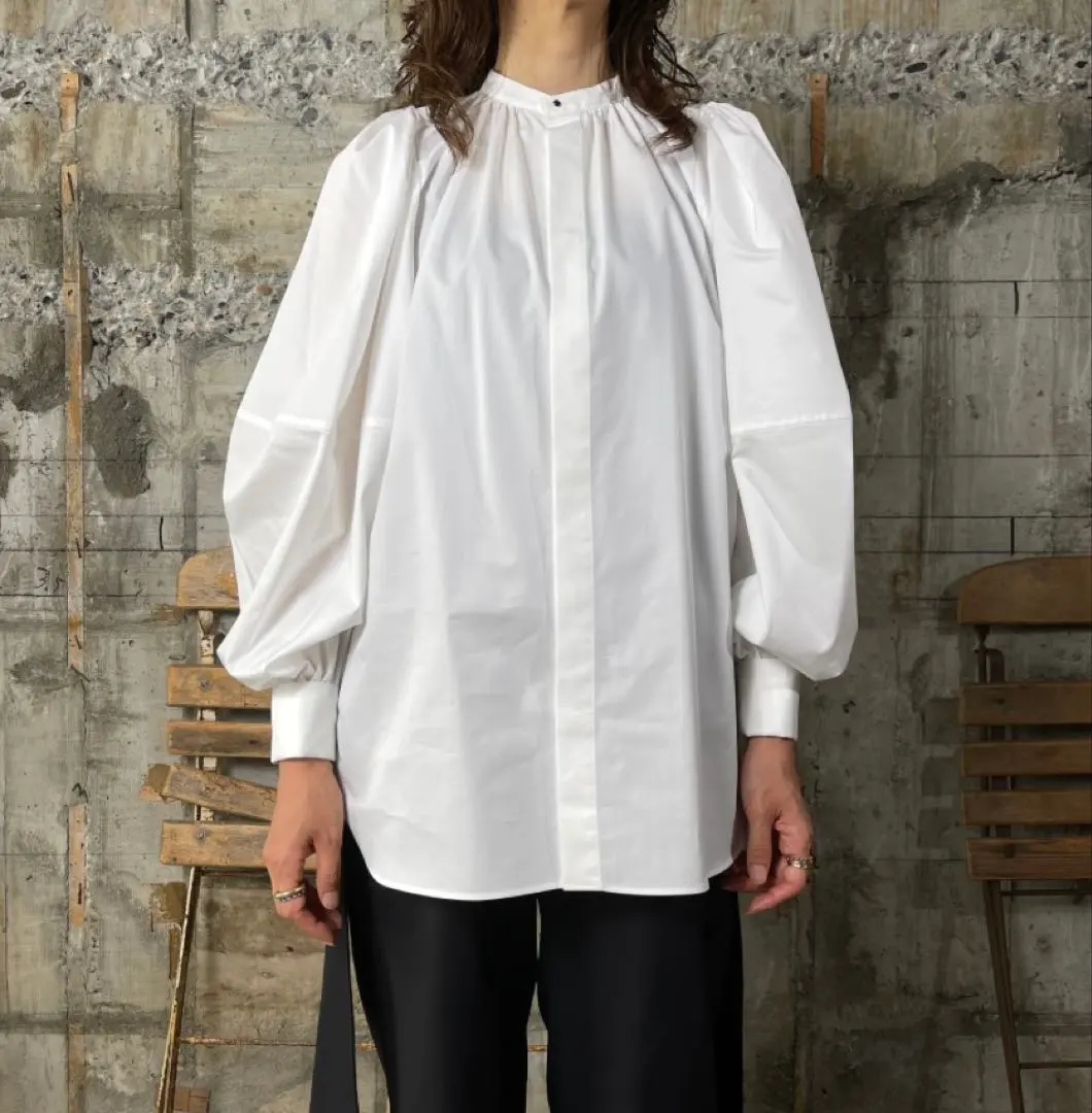 Thumbnail of 【SALE】HYKE T/C BALOON SLEEVE BLOUSE