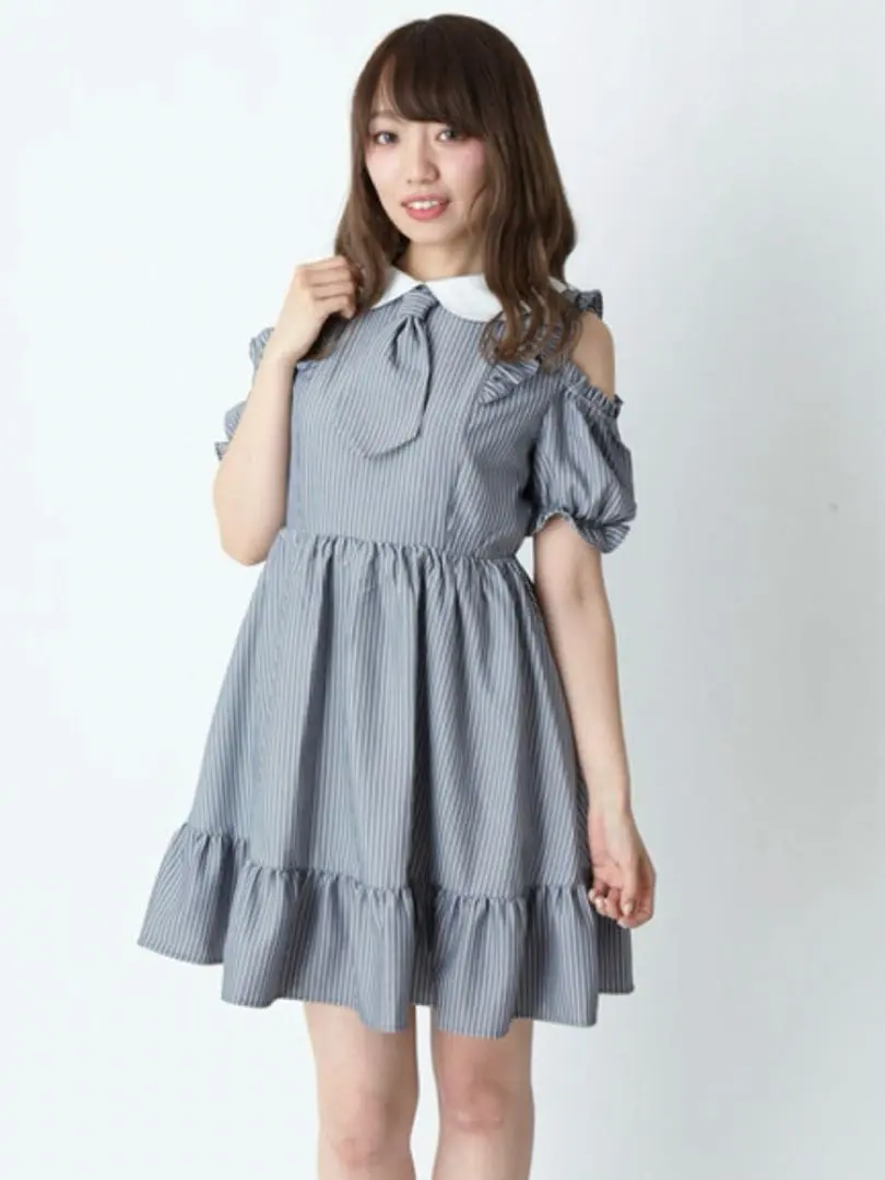 Thumbnail of Ank Rouge Striped Tie Dress