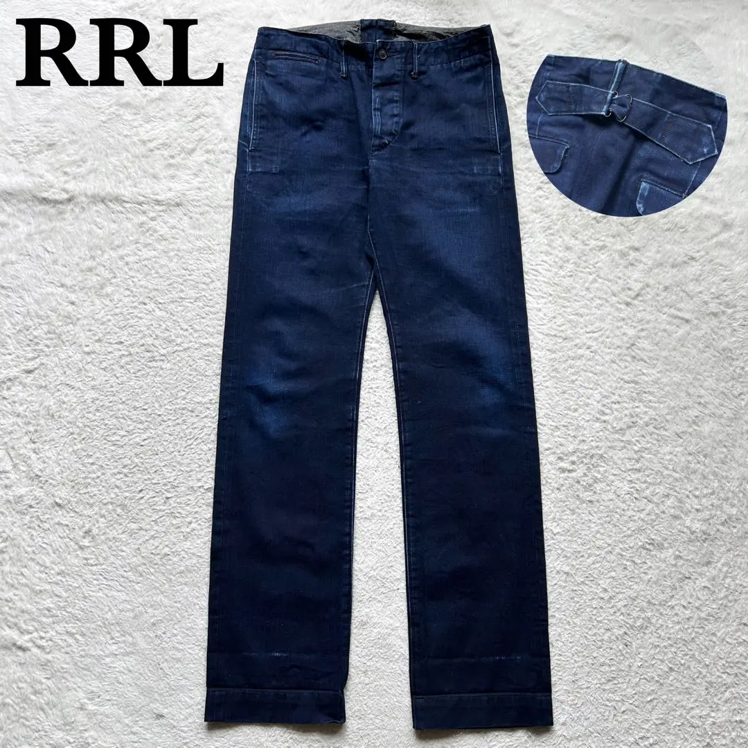 RRL デニムチノパン 世界的に有名な 送料無料』90s USA製 RRL シンチバックデニム