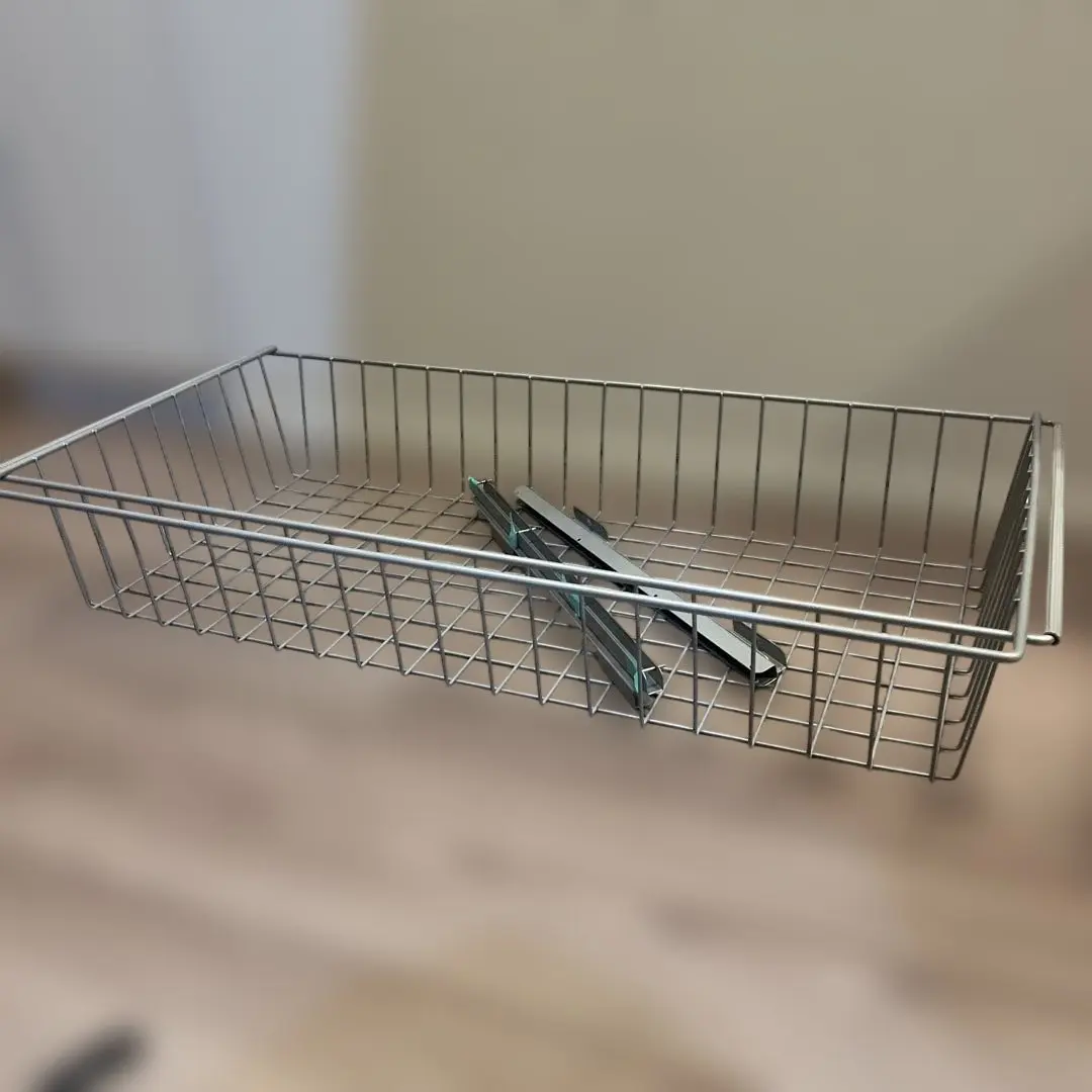 無印良品ステンレスユニットシェルフ追加用ワイヤーバスケット84cm2個セット 無印良品】ステンレスユニットシェルフ追加用ワイヤーバスケット