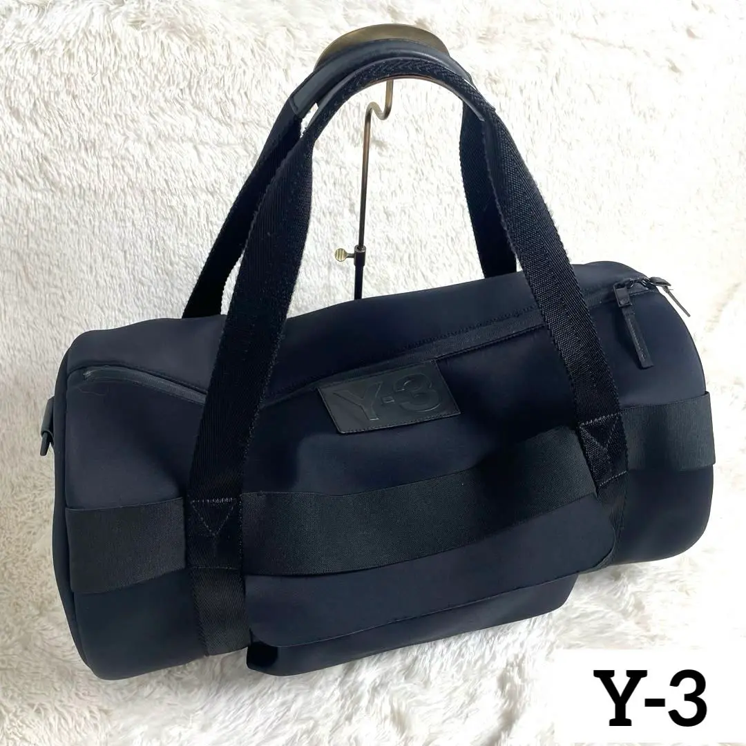 まあ　Y-3 ボストンバッグ 黒 キャンバス/レザー Y-3(ワイスリー) ボストンバッグ(メンズ) - 海外通販のBUYMA