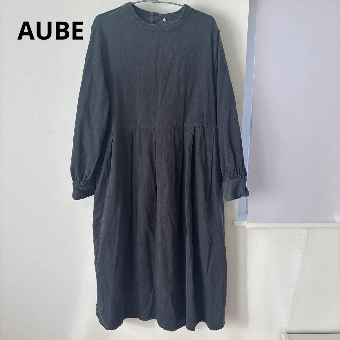 Thumbnail of AUBE Corduroy Back Button Shift Dress Navy