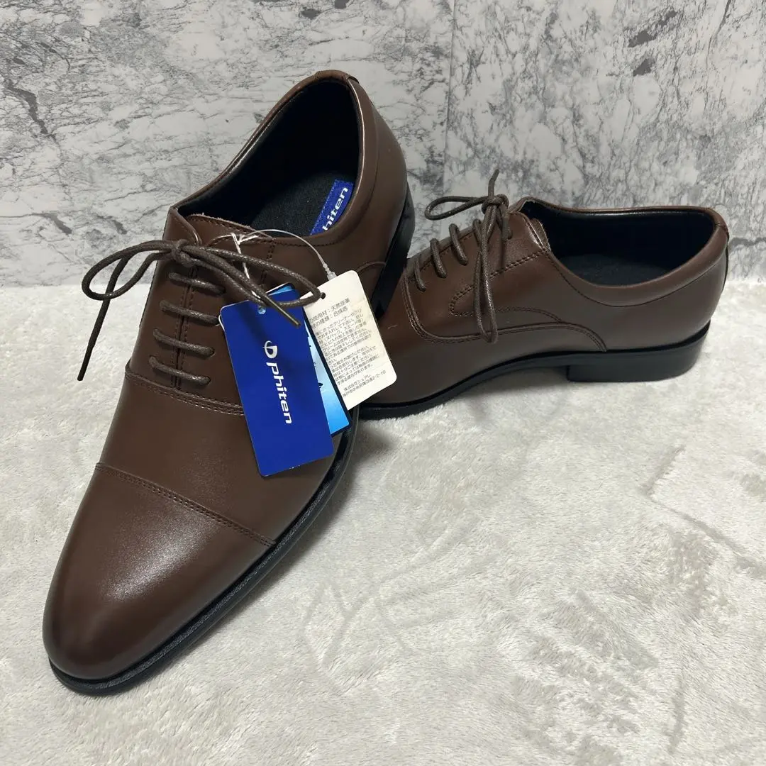 【新品】phiten ファイティン ビジネスシューズ　ストレーチップ25.5cm 新品】phiten ファイティン ビジネスシューズ ストレーチップ