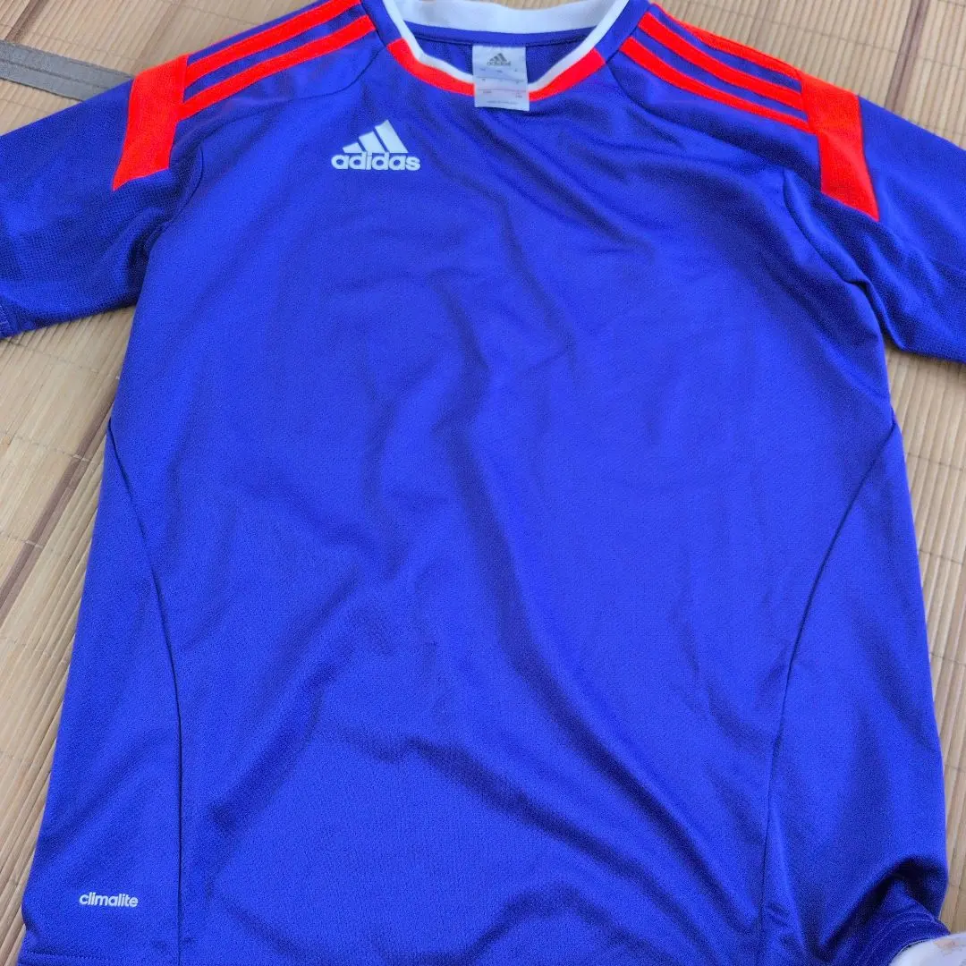 Thumbnail of Adidas soccer shirt, blue, size 140, short sleeve