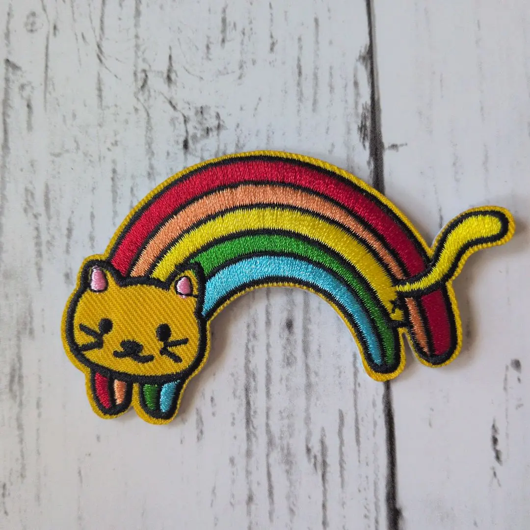 Thumbnail of Cat Nyanko Rainbow Iron-on Patch