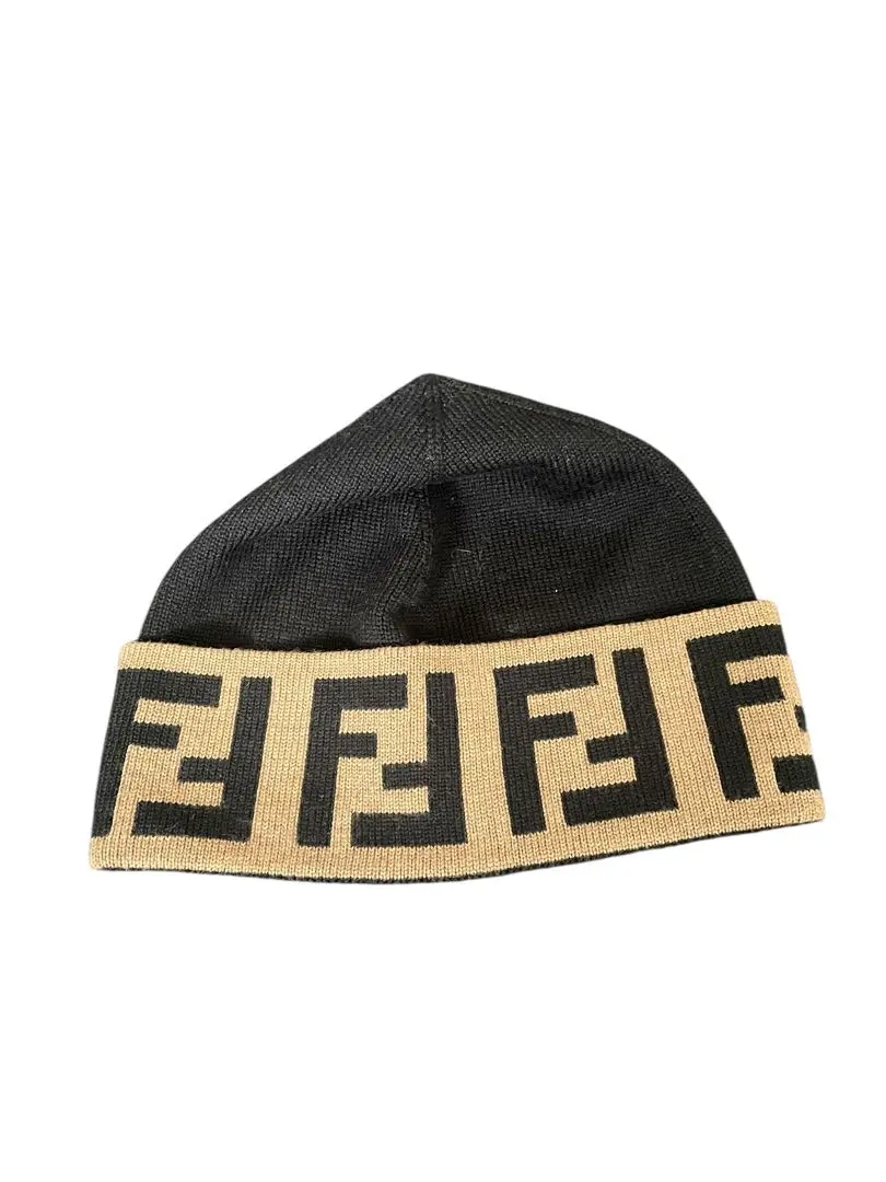 【AYA】FENDI ROMA ズッカ柄ビーニー ニット帽 フェンディ FENDI(フェンディ) ニットキャップ・ビーニー(レディース