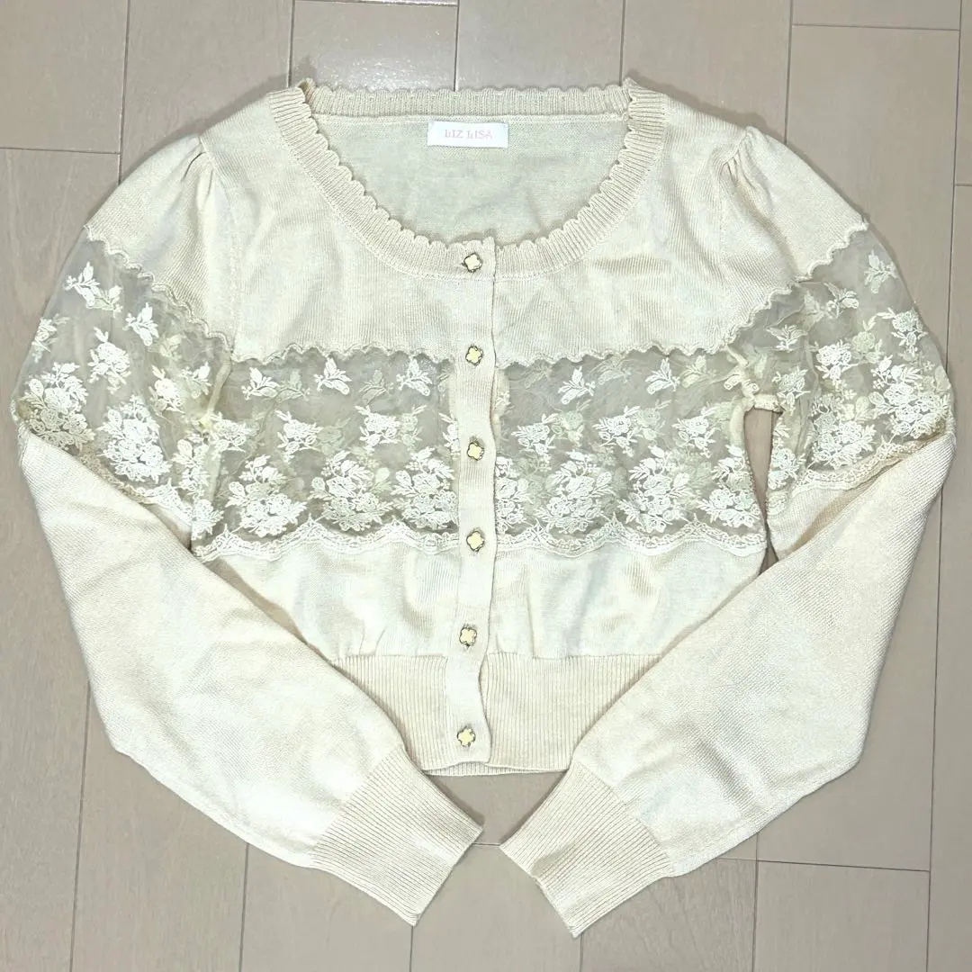 Thumbnail of 【LIZ LISA】Unused Beige Lace Long Sleeve Cardigan