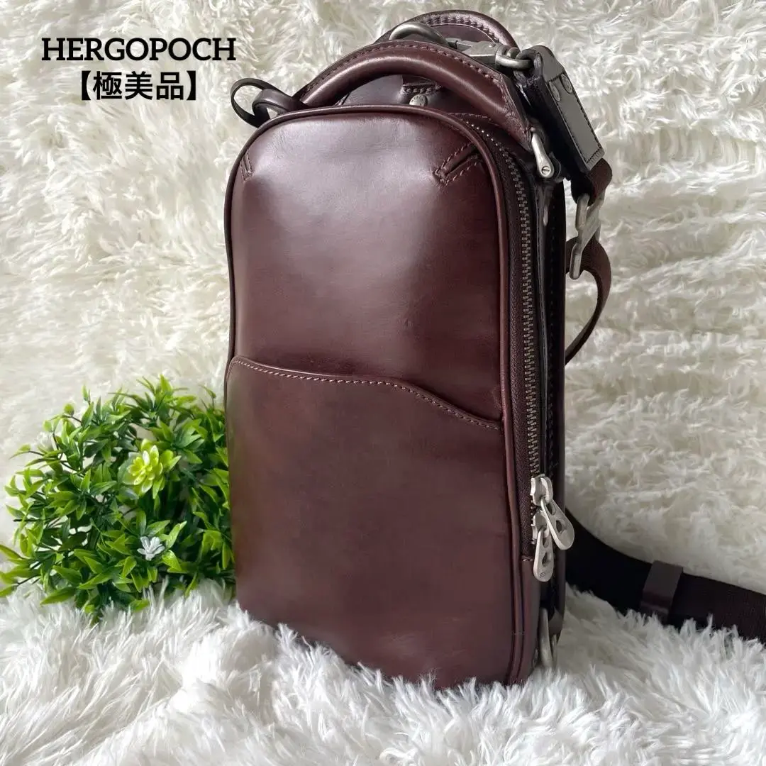 【極美品】エルゴポック　06 Series　ボディーバッグ　ロゴジップ　本革レザ 2025年最新】エルゴポック HERGOPOCH 06シリーズの人気アイテム