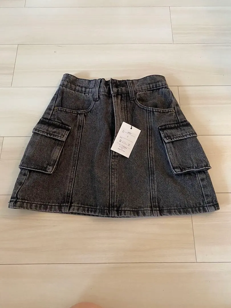 Thumbnail of GRL Greil: Military Denim Mini Skirt with Inner Shorts