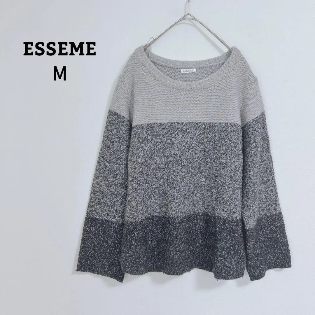 Thumbnail of Eshem Knit Sweater Office Casual Lame Mix Color Long Sleeve M
