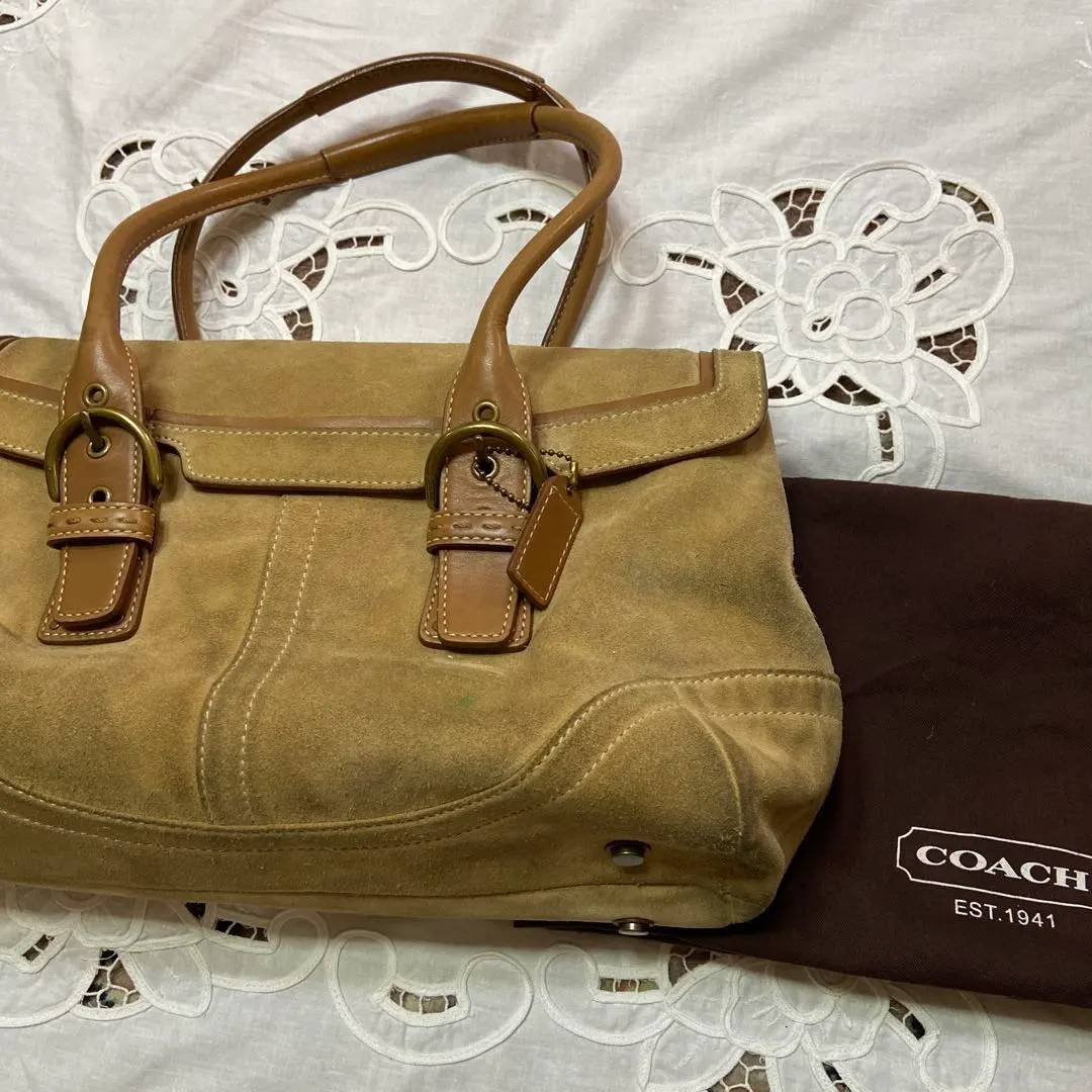 Thumbnail of Coach Signature Handbag Tote Suede