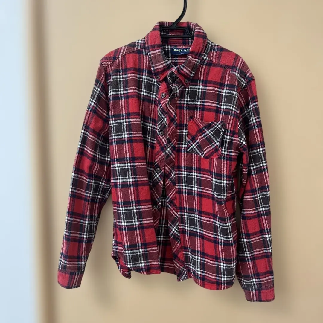 Thumbnail of Image work Checkered long-sleeved shirt 160