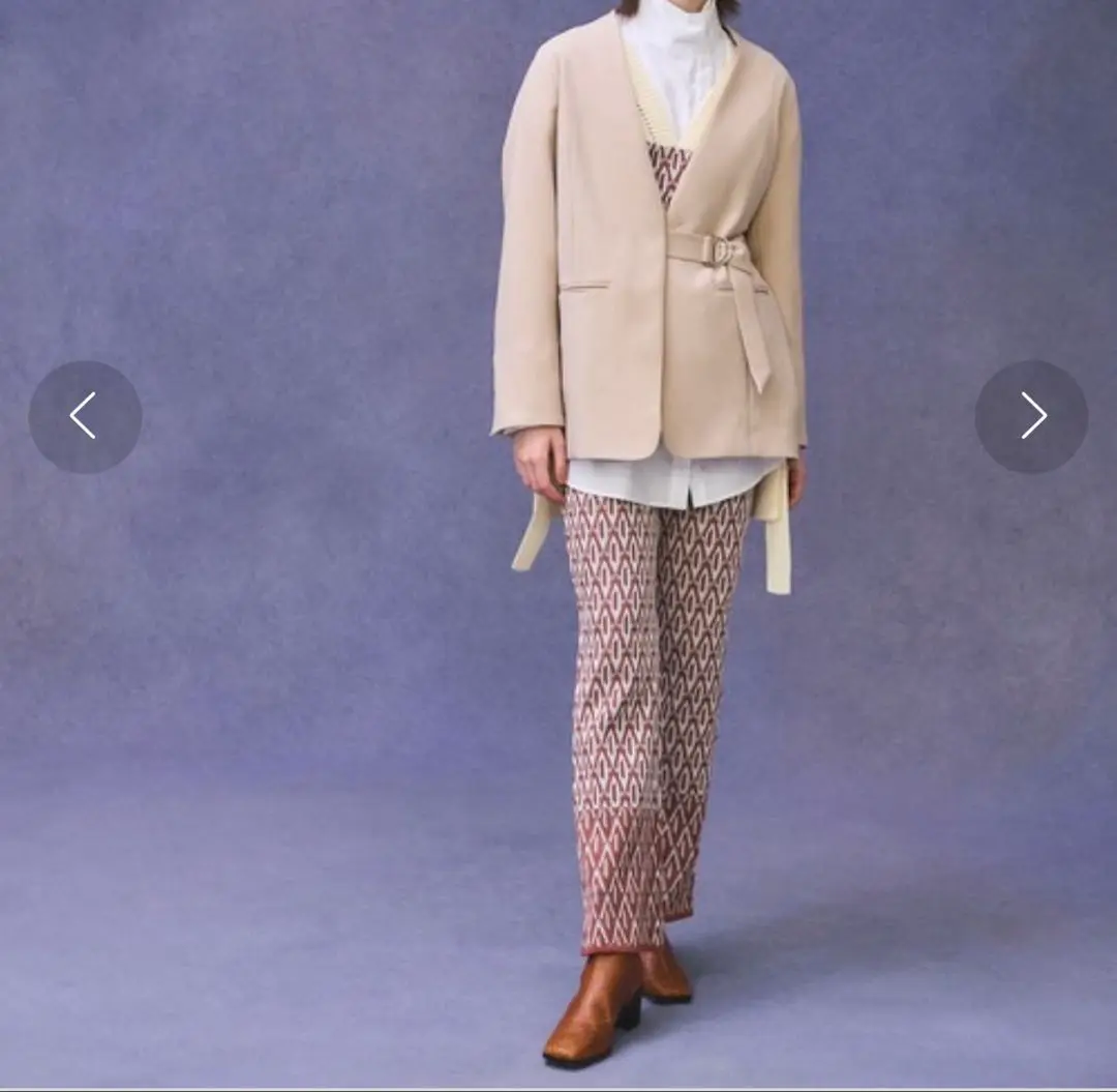 PUBLIC TOKYO ノーカラージャケット 02 ホワイト美品 ETRE TOKYO - ノーカラークロップドジャケット - IVORY | ADDICT