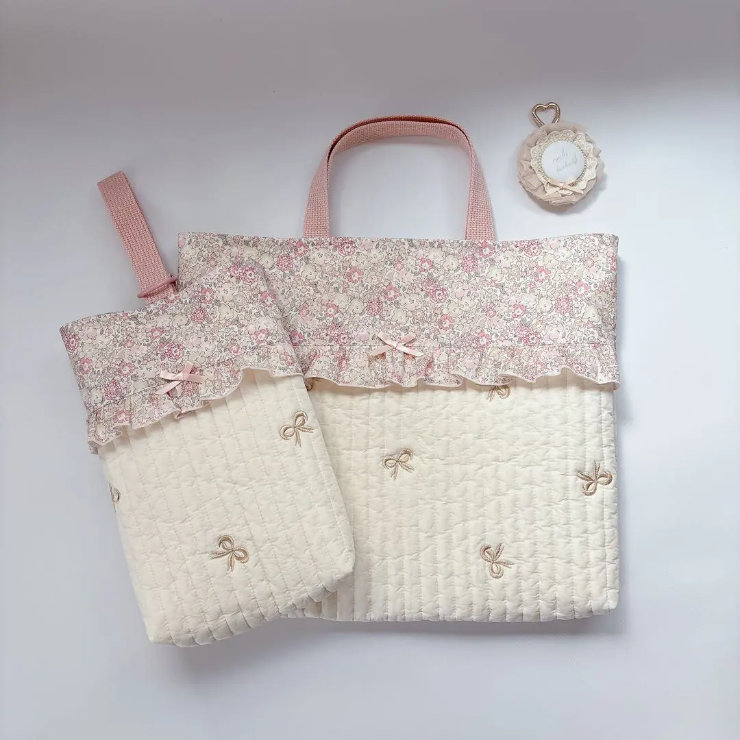 Thumbnail of Michelle Nubie Lesson Bag, Shoe Bag, Quilted, Liberty Print, with gusset