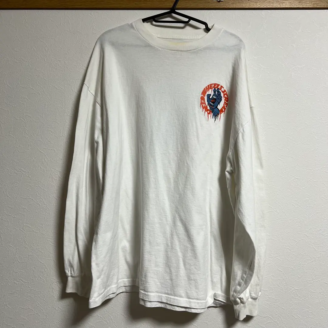 Thumbnail of White long-sleeved cut-and-sew Santa Cruz long T-shirt