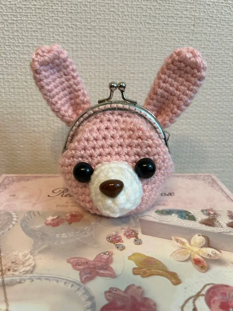 Thumbnail of Rabbit Coin Purse, Hand-knitted Amigurumi