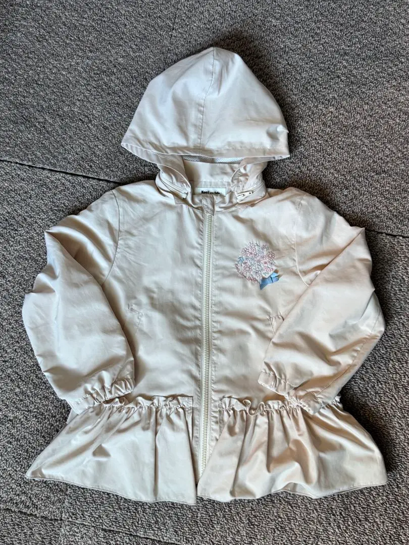 専用　新品未使用BEBE ノエル　アウター　上着　ジャケット　120 ブレードラインノーカラージャケット(110~130cm)(110cm ホワイト