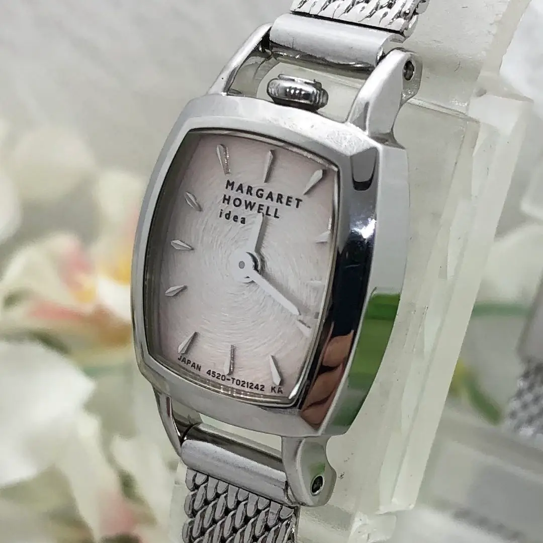 【未使用】MARGARET HOWELL Idea 時計 シルバー MARGARET HOWELL idea 腕時計 RECTANGULAR MESH レディース
