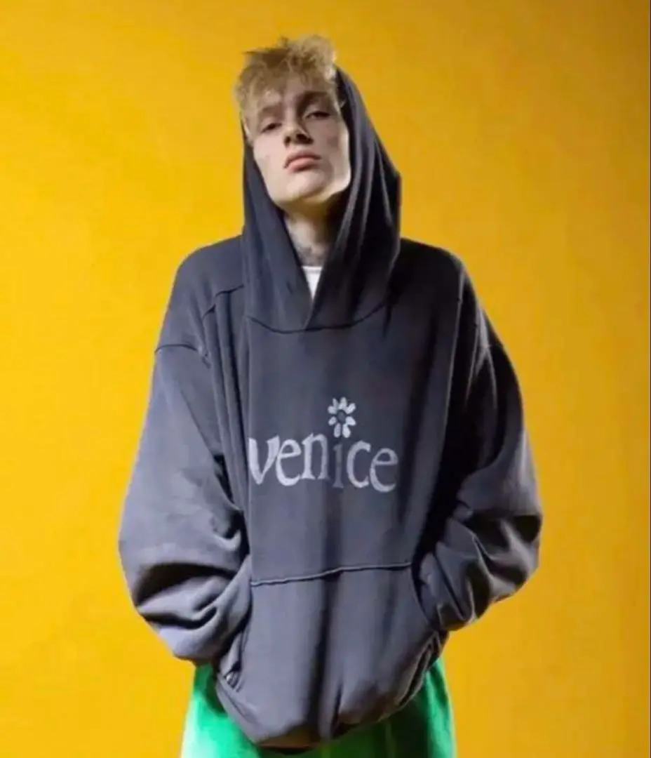 新品未着用 ERL Venice Hoodie フーディー パーカー ブラックM ERL Venice Patch Hoodie