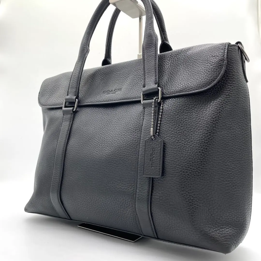 Thumbnail of 【Excellent Condition】Coach Business Bag Portfolio Gotham Leather Black A4 Size Compatible