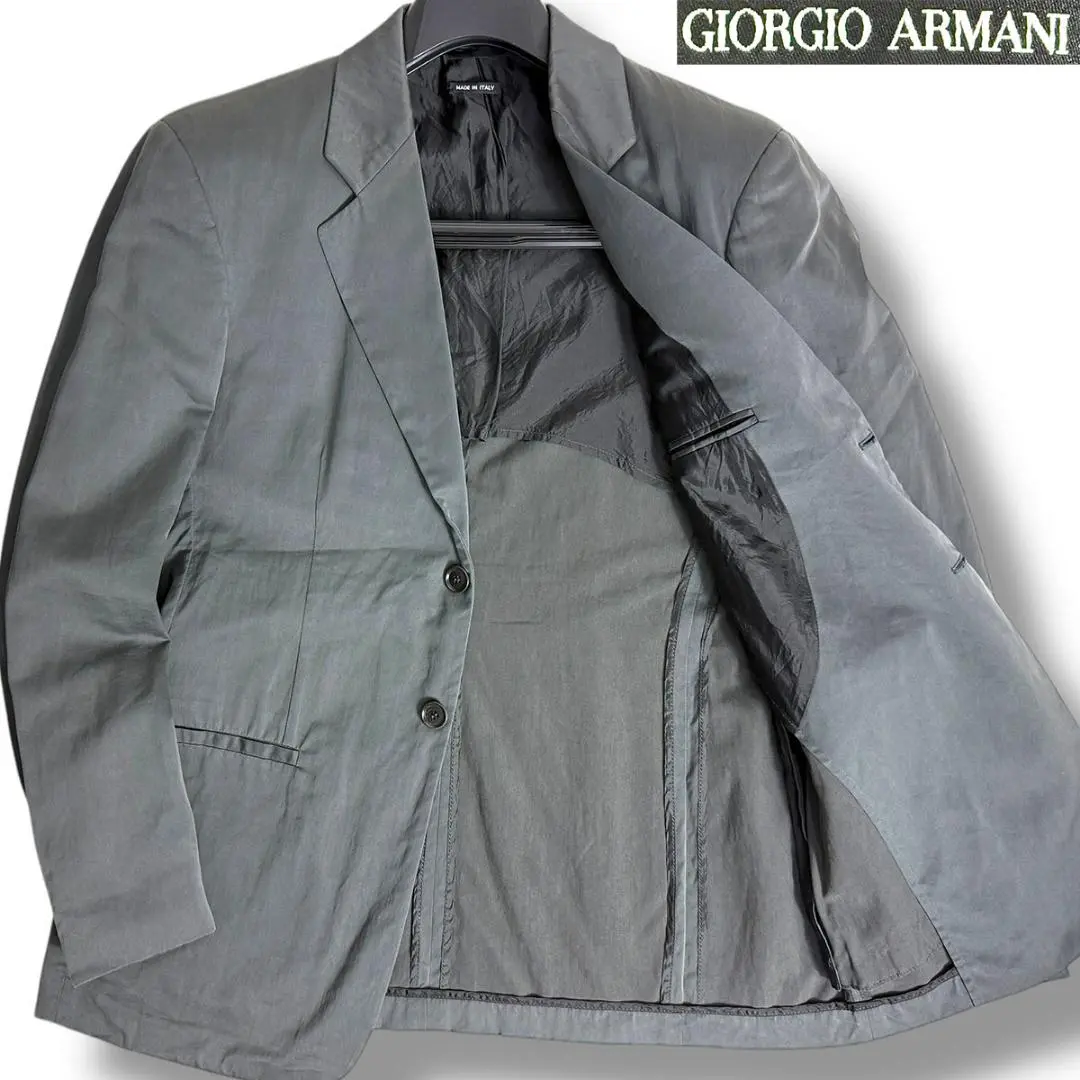 Giorgio Armani グレー テーラードジャケット コットンナイロン 綿 EMPORIO ARMANI | テーラードジャケット ライトグレー メンズ | YOOX