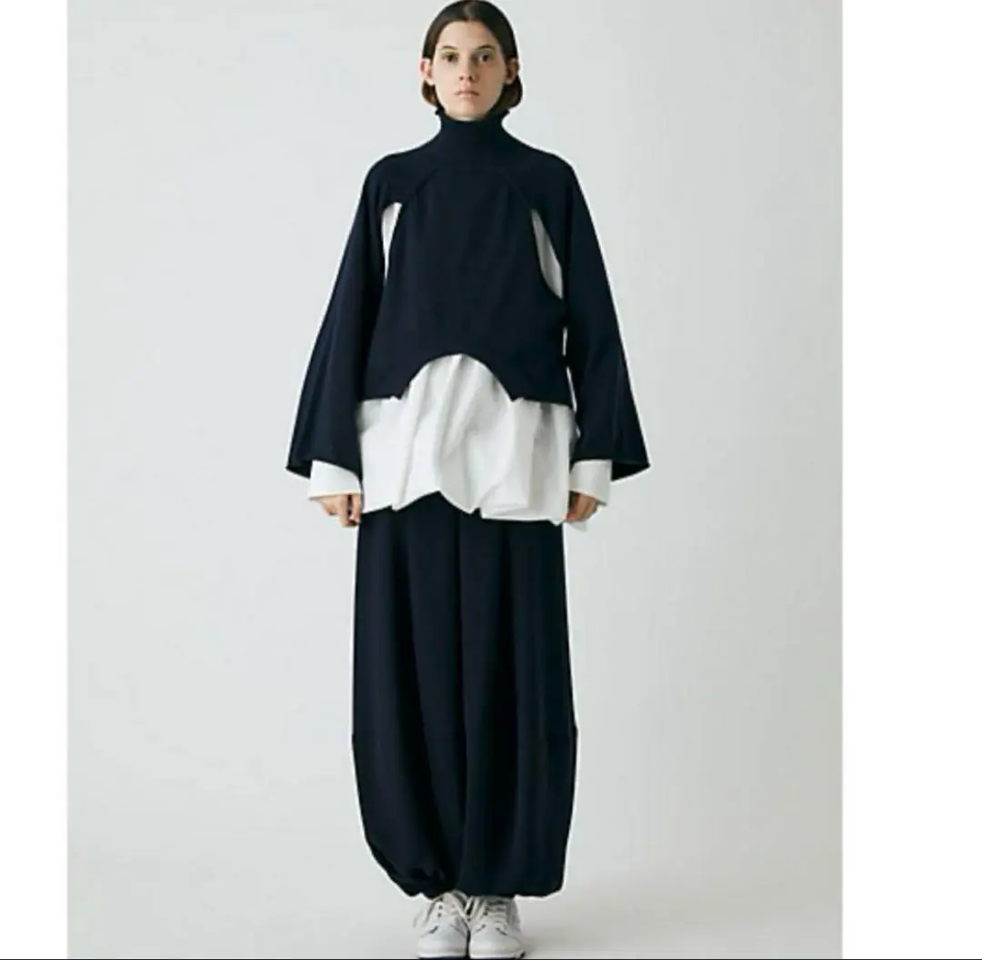 ENFÖLD ブラック サルエルパンツ 36 ENFOLD - EGG PANTS / サルエルパンツ / ブラック / 2024SS NEW