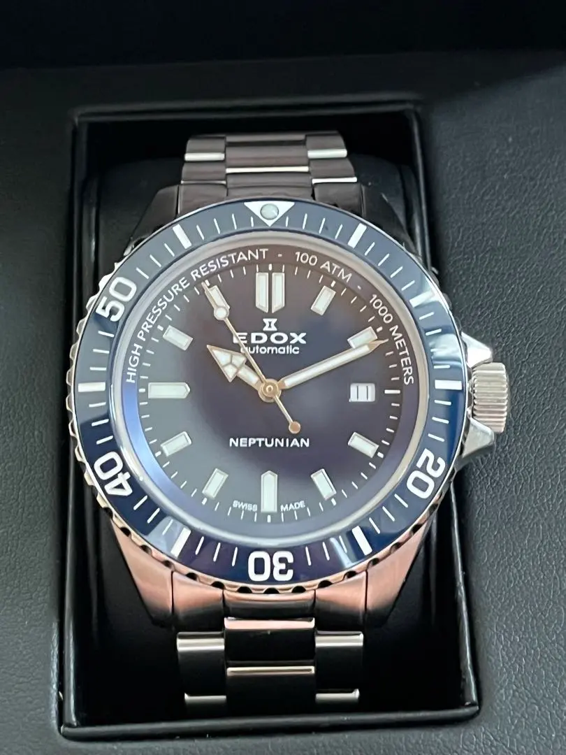 あ*様 【美品】EDOX NEPTUNIAN 黒/緑 国内販売正規品　ネプチュニ 2025年最新】edox ネプチュニアンの人気アイテム - メルカリ