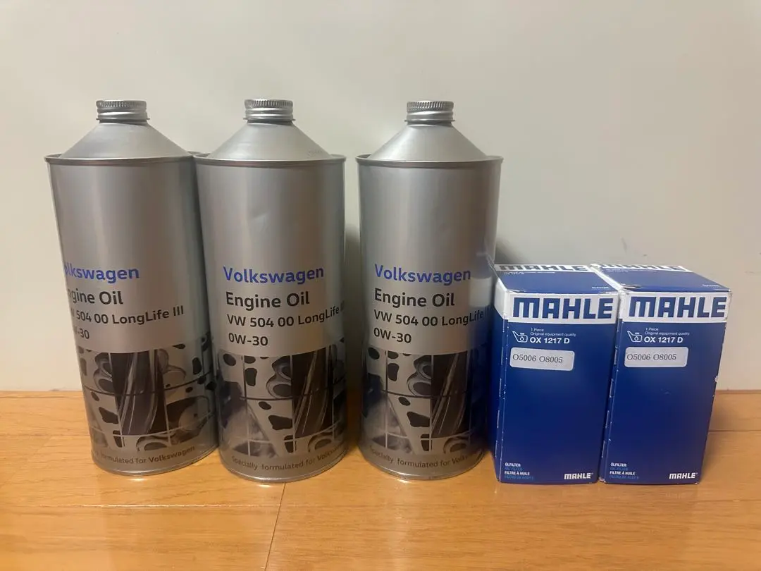 VW504.00 LongLife oil とMAHLE オイルフィルター 2個 VW504.00 LongLife oil とMAHLE オイルフィルター 2個