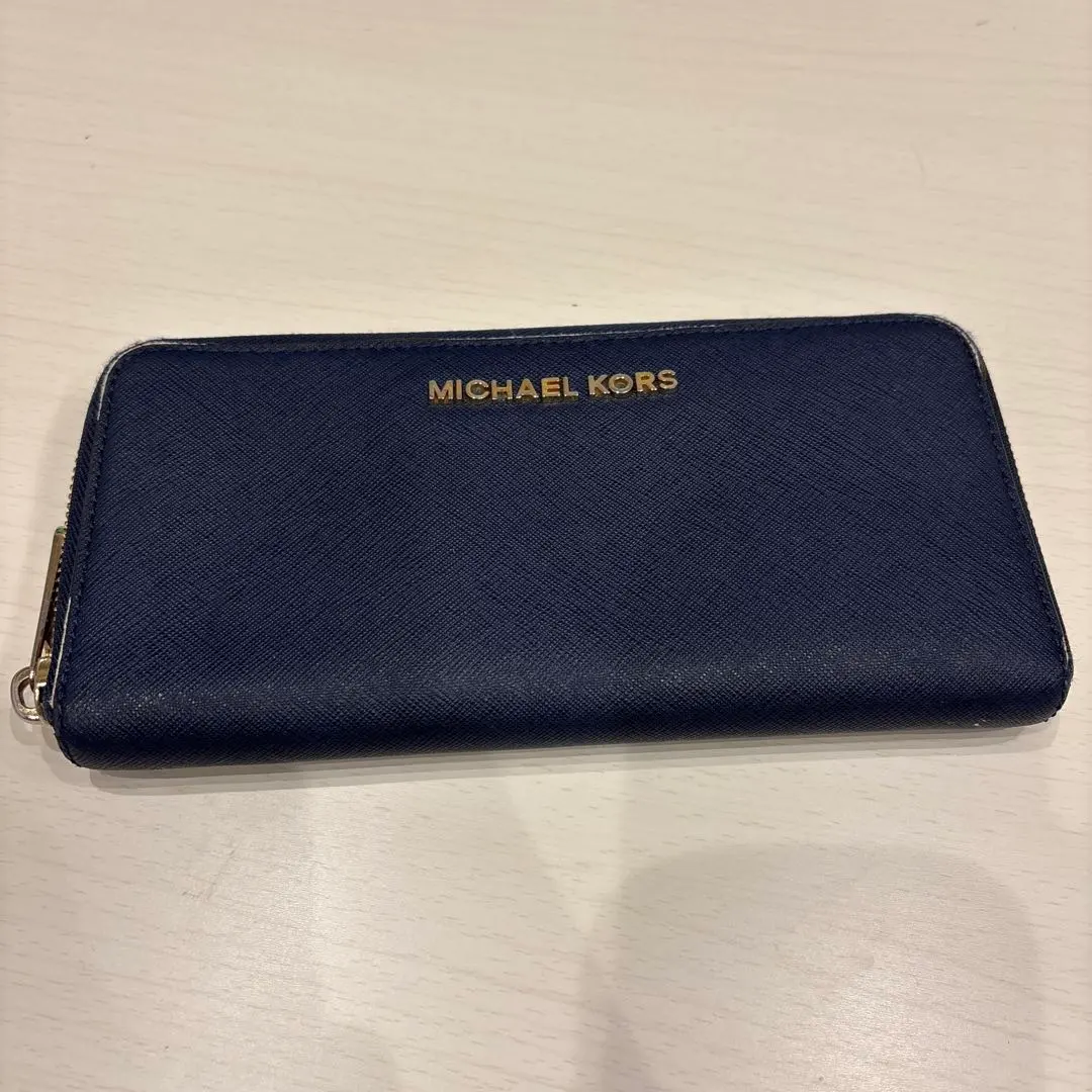 Thumbnail of MICHAEL KORS navy blue long wallet